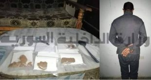 القبض على مروج عملة مزورة وتاجر مخدرات في ريف دمشق