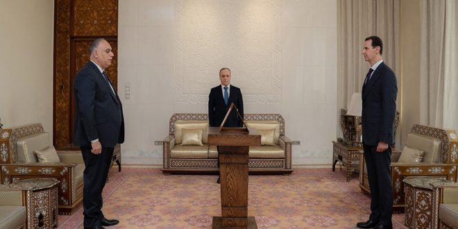 وزير التجارة الداخلية الجديد يؤدي اليمين الدستورية أمام الرئيس بشار الأسد