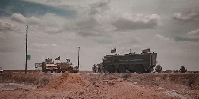 قوات أمريكية تعترض دورية روسية في ريف الحسكة