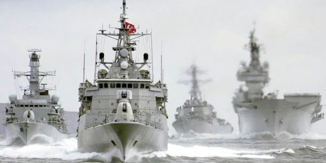 الدفاع التركية: سفن حربية تتحرك في البحر المتوسط ومقاتلات تحلق فوقها