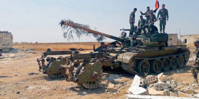 الجيش السوري يشتبك مع فلول داعش في بادية حماة الشرقية ويدك «النصرة» بريف إدلب