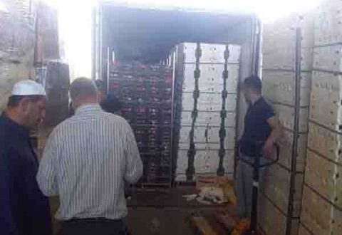 معبر نصيب: خروج 310 شاحنات سورية تحمل أكثر من 6 آلاف طن من الخضر والفواكه