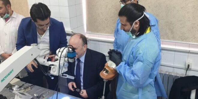 «طب الأسنان» بدمشق تفتتح المخبر الأول من نوعه في الشرق الأوسط للتدريبات المجهرية