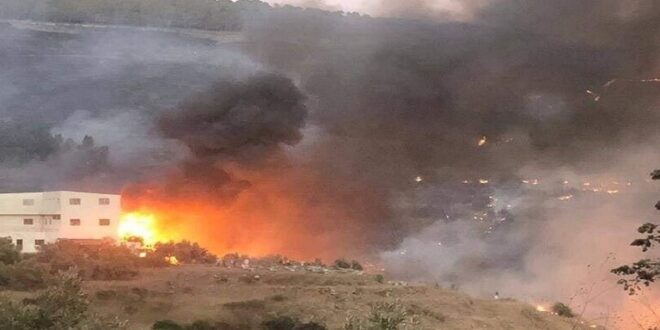 سوريا.. حريق ضخم في ريف حمص