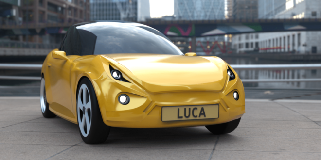Luca .. سيارة كهربائية مصنوعة من النفايات