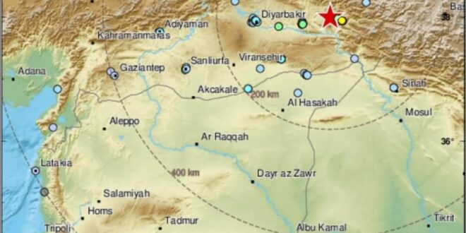 زلزال قوي يضرب تركيا وتشعر به سوريا