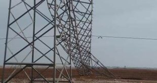انهيار برجين يتسبب بانقطاع الكهرباء عن محافظة الحسكة
