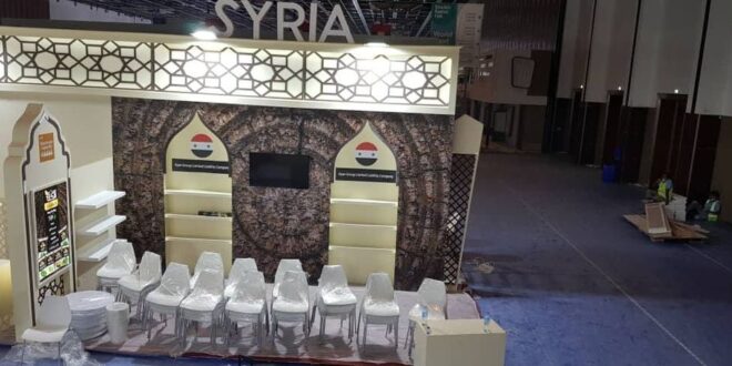 تجهيز الجناح السوري في معرض غولف فوود في دبي