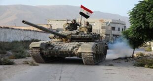 عملية عسكرية للجيش السوري قرب أثريا