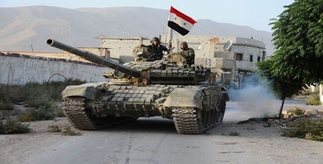 عملية عسكرية للجيش السوري قرب أثريا
