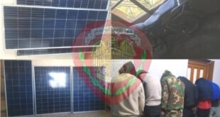 شرطة حمص تلقي القبض على عصابة سرقة ألواح طاقة شمسية