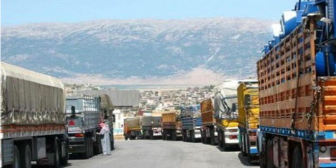 حجم التبادل التجاري بين سوريا والأردن