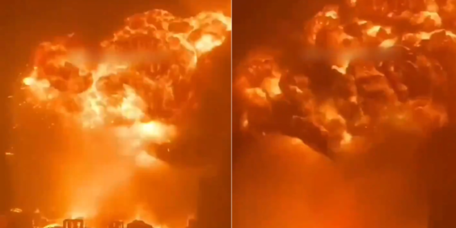 دمار كبير وحريق في مدينة أسدود بعد استهدافها بالصواريخ