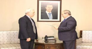 أوراق اعتماد السفير الفلسطيني الجديد في دمشق