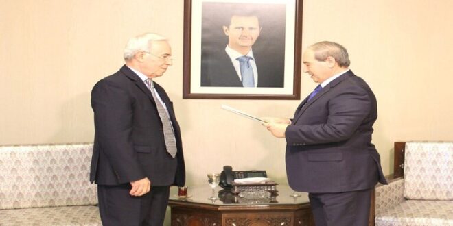 أوراق اعتماد السفير الفلسطيني الجديد في دمشق