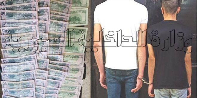 حماه: القبض على شخصين يروجان الدولارات المزورة