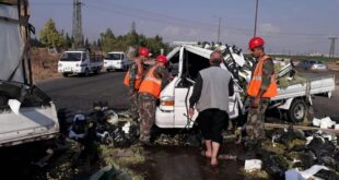 وفاة شخص بحادث سير مؤلم على اوتستراد حمص - حماة