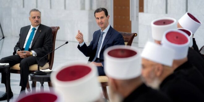 الرئيس الأسد يستقبل وفداً لبنانياً برئاسة طلال أرسلان