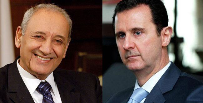 برقية من نبيه بري الى الرئيس الأسد