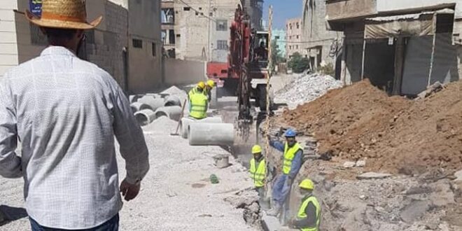 المجلس النرويجي يباشر بأكبر مشاريع “الصرف الصحي” على مستوى ريف دمشق في داريا
