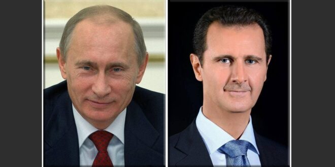 الرئيس الأسد يوجه برقية تهنئة للرئيس بوتين