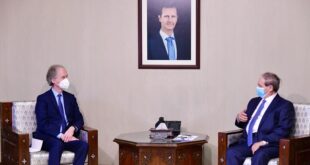 سوريا.. المقداد يبحث مع بيدرسون اللجنة الدستورية
