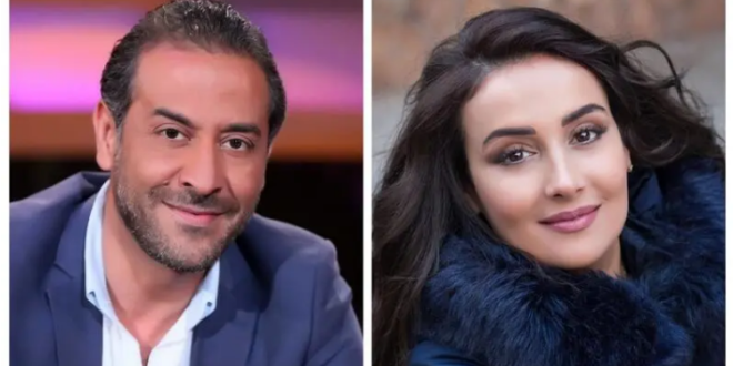 قبلة من الفم بين عبد المنعم عمايري وكندا حنا