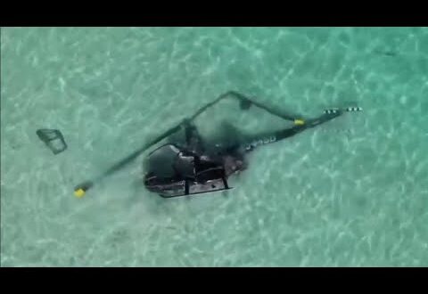طائرة هليكوبتر تسقط على شاطئ مكتظ بالسباحين في ميامي، والسلطات تفتح تحقيقاً (فيديو)
