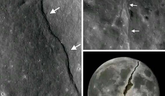 صورة تظهر انشقاق القمر ودنو ساعة القيامة وناسا تعلق!