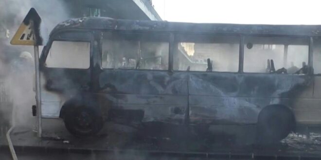 استهداف حافلة بريف درعا جنوبي سوريا