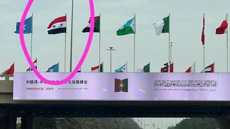 لأول مرة منذ ١٠ سنوات.. صور العلم السوري مرفوعا في منطقة السفارات بالسعودية