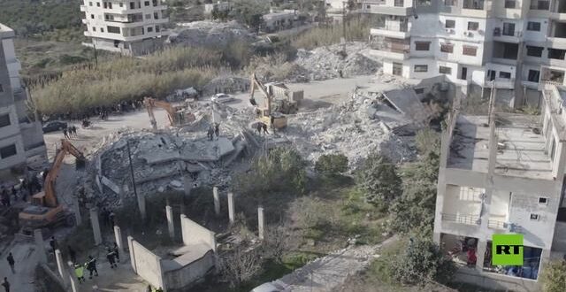 مشاهد توثق حجم الدمار الذي لحق بجبلة السورية بعد الزلزال